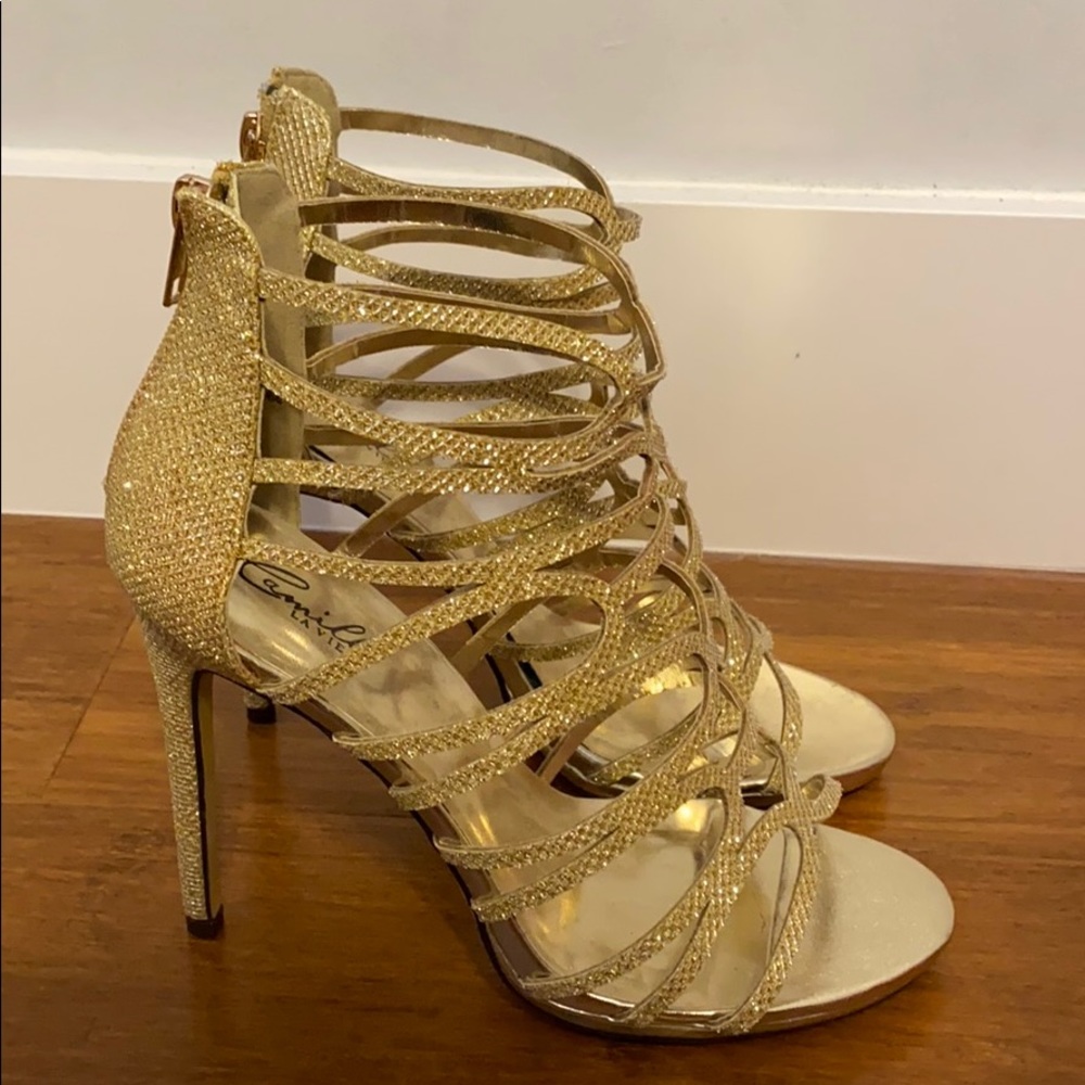 not sold anymore!! camille la vie gold heels